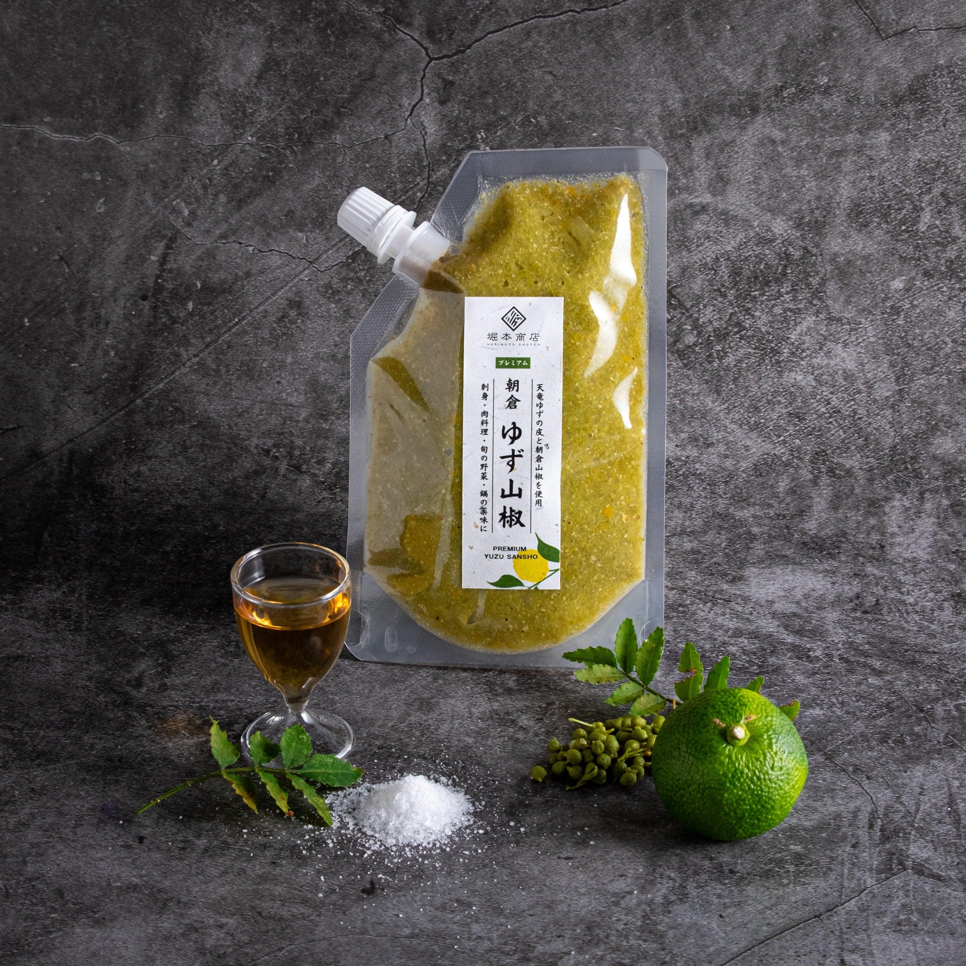 朝倉 プレミアム ゆず山椒 80g《3個セット》-堀本商店-