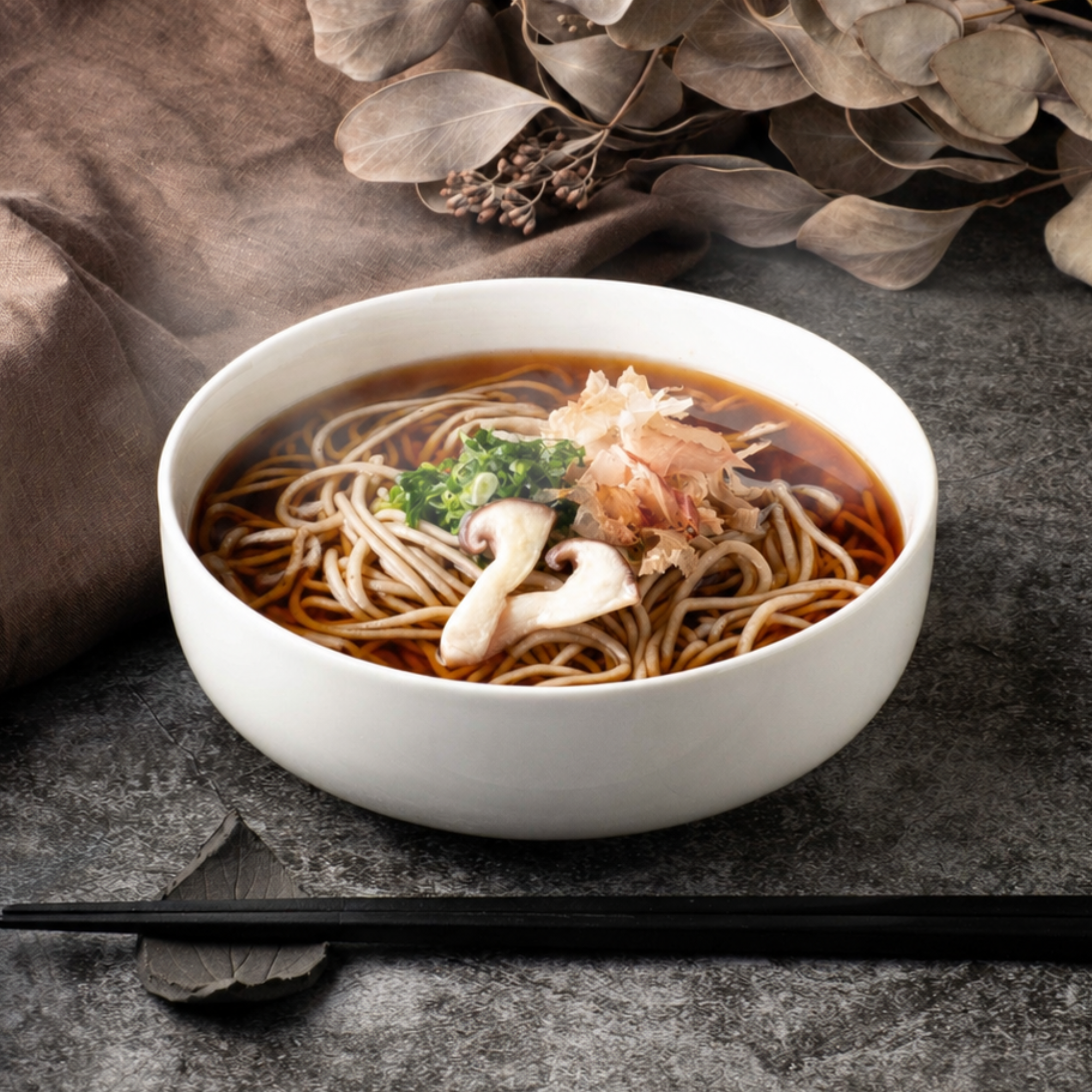 特製十割蕎麦  大黒本しめじそばセット《温》(4人前・冷凍)