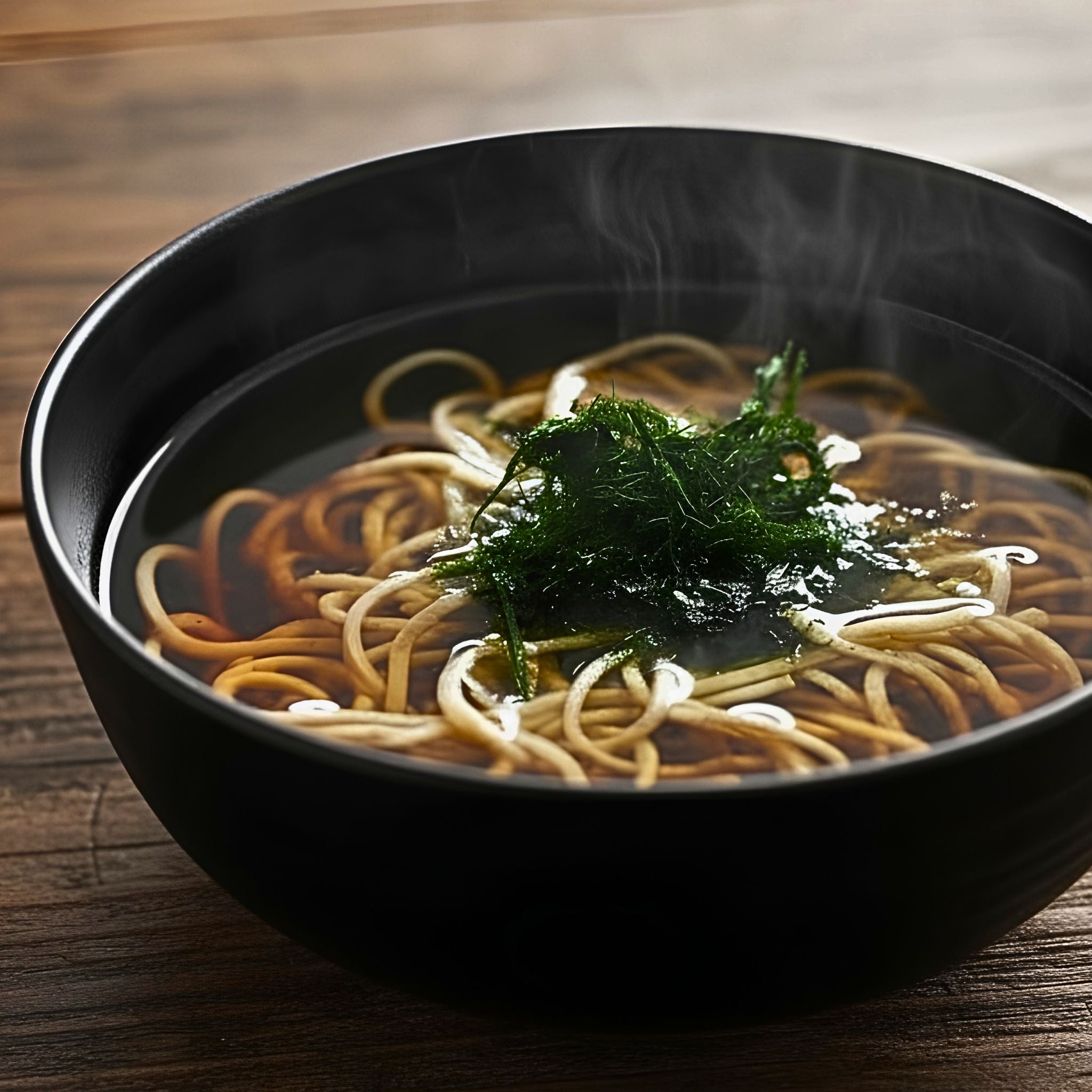 特製十割蕎麦 翡翠のりそばセット(4人前・冷凍) -堀本商店-