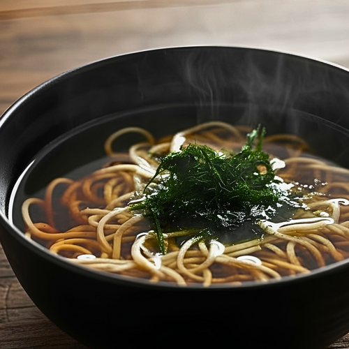 特製十割蕎麦 翡翠のりそばセット(4人前・冷凍) -堀本商店-